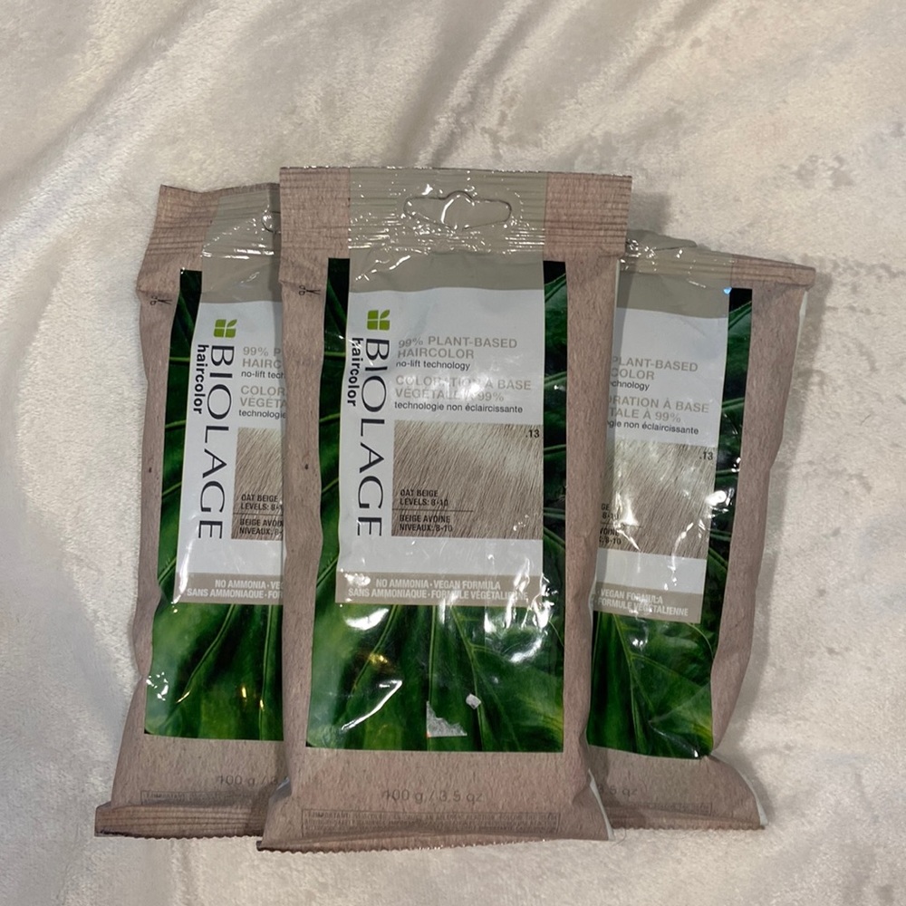 Biolage Plant-Based Haircolor Vegan Formula: Oat Beige x3